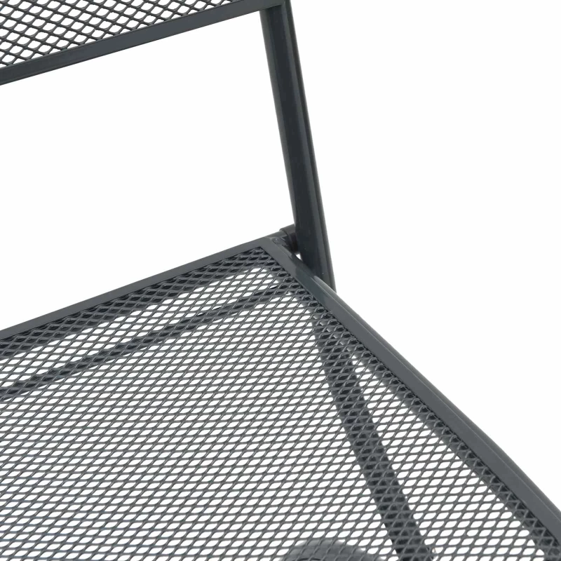 vidaXL Καρέκλες Κήπου 2 pcs Ανθρακί 52,5 x 46 x 82 εκ Σίδερο