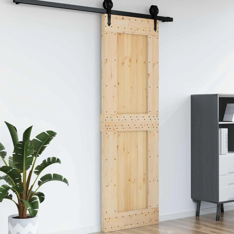 vidaXL Πόρτα NARVIK Φυσικό 70 x 210 cm Συμπαγές Ξύλο Πεύκου