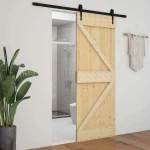 vidaXL Πόρτα NARVIK Φυσικό 100 x 210 cm Συμπαγές Ξύλο Πεύκου