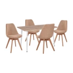 ΣΕΤ ΤΡΑΠΕΖΑΡΙΑΣ 5ΤΜΧ PALOMA HM10382 MDF TOP ΣΕ SONAMA--ΜΠΕΖ ΚΑΡΕΚΛΕΣ