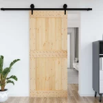 vidaXL Πόρτα NARVIK Φυσικό 100 x 210 cm Συμπαγές Ξύλο Πεύκου