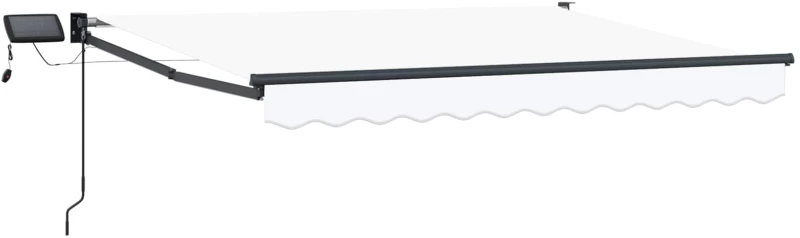 vidaXL Χειροκίνητη αναδιπλούμενη τέντα με LED 3 x 2,5 μ
