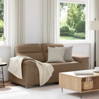 vidaXL Διθέσιος Καναπές Cappuccino 160x81x84 εκ. από Συνθετικό Δέρμα