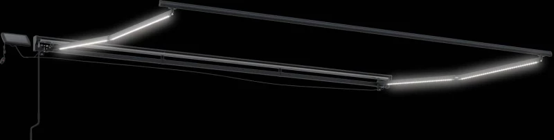 vidaXL Χειροκίνητο πλαίσιο τέντας με LED Καφέ και Ανθρακί 4 x 3 μ
