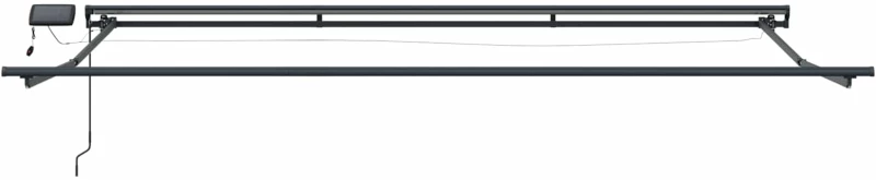 vidaXL Χειροκίνητο πλαίσιο τέντας με LED Ανθρακί 4,5 x 3,5 μ Αλουμίνιο