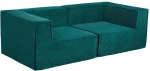 Compressed Nextdeco καναπές τριθέσιος κοτλέ πράσινος Υ63x208x101εκ.