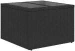 vidaXL Σετ Καναπέ Κήπου με μαξιλάρι 9 pcs Μαύρο συνθετικό ρατάν