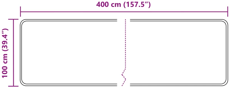 vidaXL Χαλί Runner MARSA Άμμος 100 x 400 cm Πολυέστερ και PVC