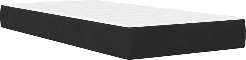 vidaXL Σκελετός κρεβατιού με στρώμα Μαύρο 90 x 190 cm Βελούδο