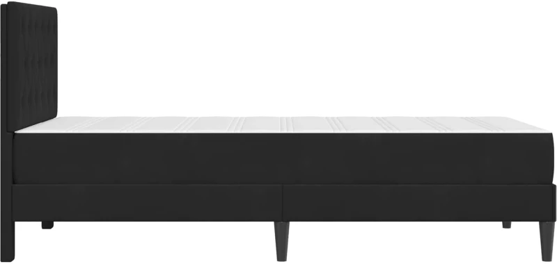 vidaXL Σκελετός κρεβατιού με στρώμα Μαύρο 90 x 190 cm Βελούδο