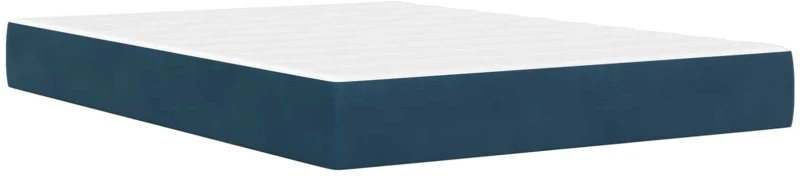 vidaXL Σκελετός κρεβατιού με στρώμα Μπλε 120 x 200 cm Βελούδο