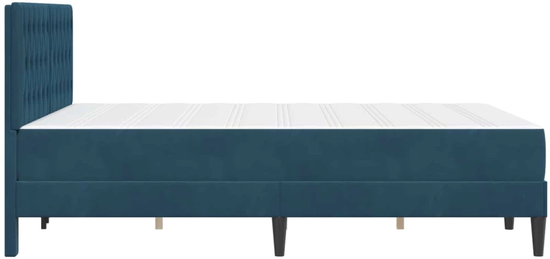 vidaXL Σκελετός κρεβατιού με στρώμα Μπλε 120 x 200 cm Βελούδο
