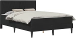 vidaXL Σκελετός κρεβατιού με στρώμα Μαύρο 140 x 190 cm Βελούδο