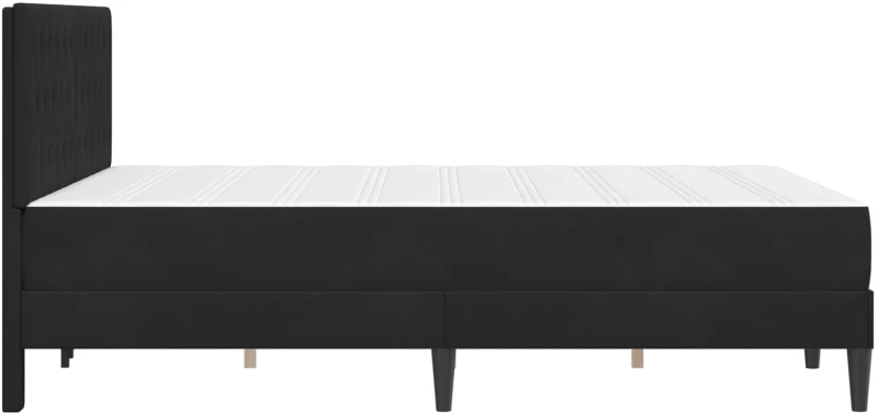 vidaXL Σκελετός κρεβατιού με στρώμα Μαύρο 140 x 190 cm Βελούδο