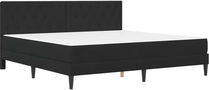 vidaXL Σκελετός κρεβατιού με στρώμα Μαύρο 180 x 200 cm Βελούδο