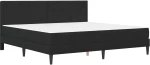 vidaXL Σκελετός κρεβατιού με στρώμα Μαύρο 180 x 200 cm Βελούδο