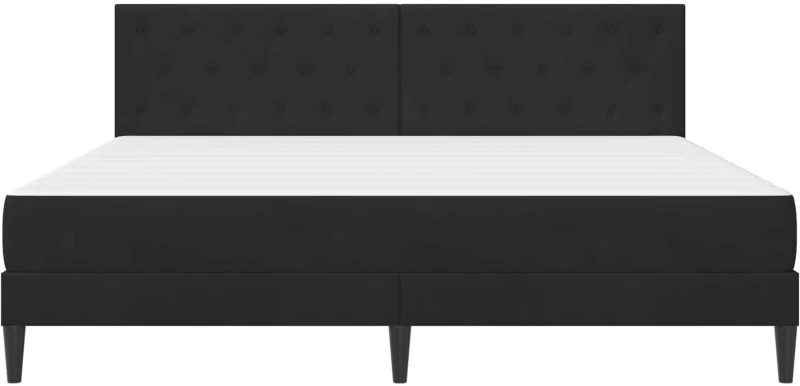 vidaXL Σκελετός κρεβατιού με στρώμα Μαύρο 180 x 200 cm Βελούδο
