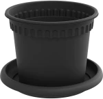 vidaXL Γλάστρες φυτών 6 pcs Μαύρο Ø 12,5 x 10 εκ Πλαστικό