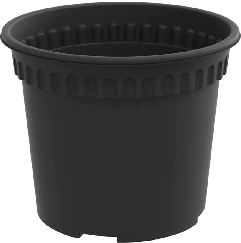 vidaXL Γλάστρες φυτών 6 pcs Μαύρο Ø 12,5 x 10 εκ Πλαστικό
