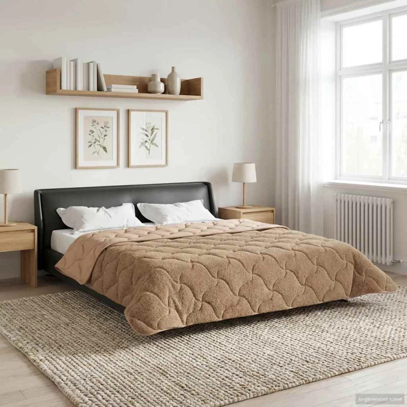 vidaXL Καλοκαιρινό Παπλωματοθήκη Ουαντινγκ Taupe 200 x 200 cm