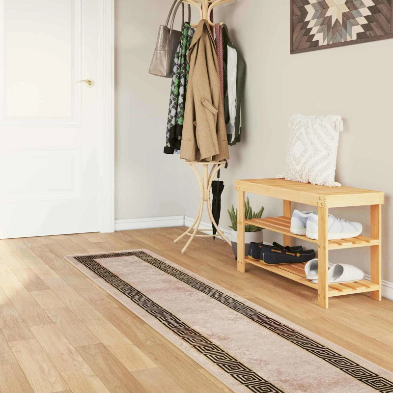 vidaXL Χαλί Runner MARSA Μαύρο 50 x 450 εκ. Πολυέστερ και PVC