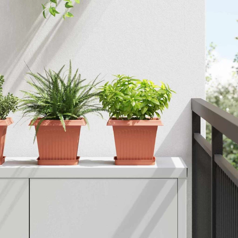 vidaXL Γλάστρες φυτών 24 pcs Κεραμιδί 20 x 20 x 16 εκ Πλαστικό