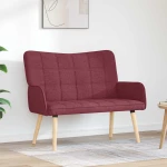 vidaXL Διθέσιος Καναπές Μπορντό 115 x 61 x 87 εκ. ύφασμα