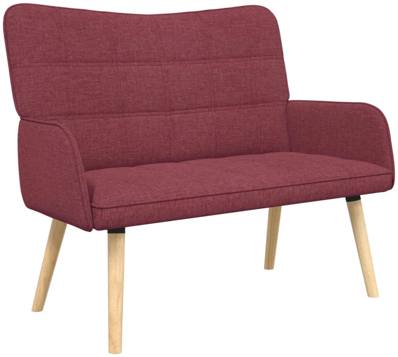 vidaXL Διθέσιος Καναπές Μπορντό 115 x 61 x 87 εκ. ύφασμα
