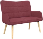 vidaXL Διθέσιος Καναπές Μπορντό 115 x 61 x 87 εκ. ύφασμα