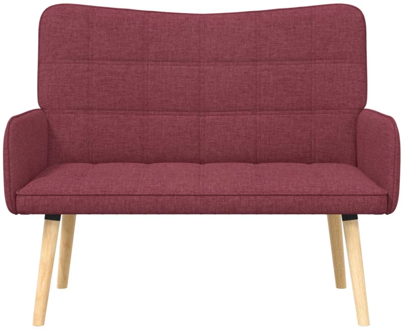 vidaXL Διθέσιος Καναπές Μπορντό 115 x 61 x 87 εκ. ύφασμα