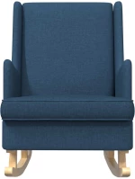 vidaXL Κουνιστή καρέκλα Μπλε 62 x 80 x 85 εκ ύφασμα