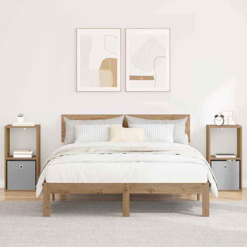 vidaXL Κομοδίνο 2 pcs Artisan Oak 35 x 32 x 68,5 εκ Επεξεργασμένο ξύλο