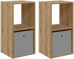 vidaXL Κομοδίνο 2 pcs Artisan Oak 35 x 32 x 68,5 εκ Επεξεργασμένο ξύλο