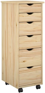 vidaXL Κινητό Ντουλάπι Καφέ 34 x 39 x 93,5 εκ Στερεό ξύλο πεύκου