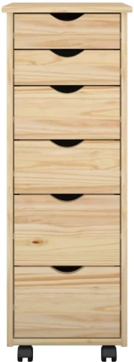 vidaXL Κινητό Ντουλάπι Καφέ 34 x 39 x 93,5 εκ Στερεό ξύλο πεύκου