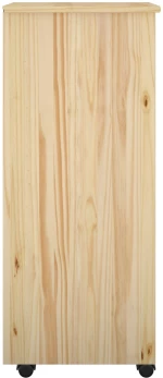 vidaXL Κινητό Ντουλάπι Καφέ 34 x 39 x 93,5 εκ Στερεό ξύλο πεύκου