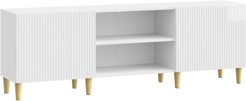 vidaXL Ντουλάπι TV Γυαλιστερό Λευκό 150 x 31 x 50 εκ.