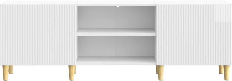 vidaXL Ντουλάπι TV Γυαλιστερό Λευκό 150 x 31 x 50 εκ.