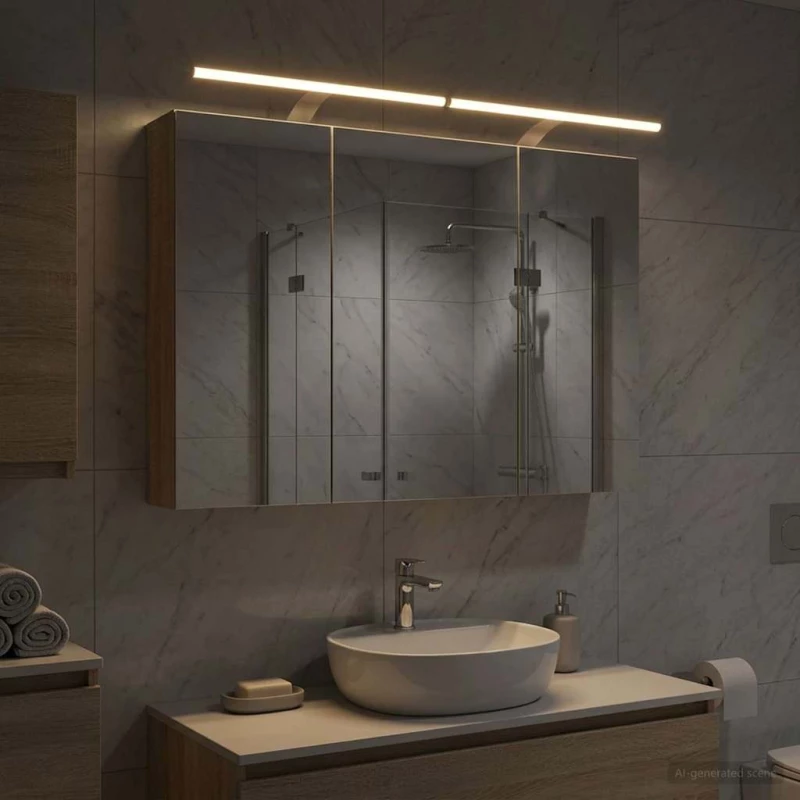 vidaXL Καθρέφτης Ντουλάπα Μπάνιου Δρύς Sonoma 100 x 14,5 x 70 εκ