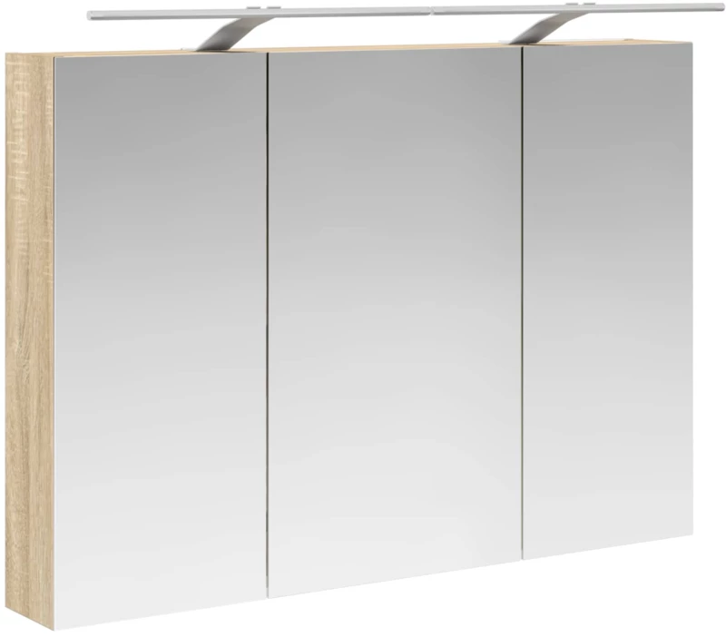 vidaXL Καθρέφτης Ντουλάπα Μπάνιου Δρύς Sonoma 100 x 14,5 x 70 εκ