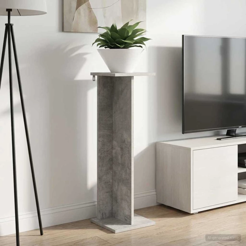 vidaXL Βάση φυτών Σκυρόχρωμο Γκρι 25 x 25,5 x 80,5 εκ.