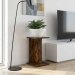 vidaXL Βάση φυτών 2 pcs Καπνιστή Δρυς 25 x 25,5 x 40,5 εκ.