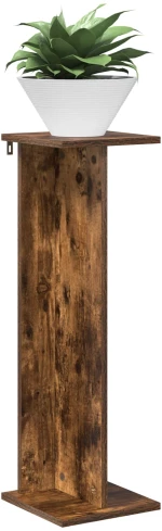 vidaXL Βάση φυτών 2 pcs Καπνιστή Δρυς 25 x 25,5 x 80,5 εκ.