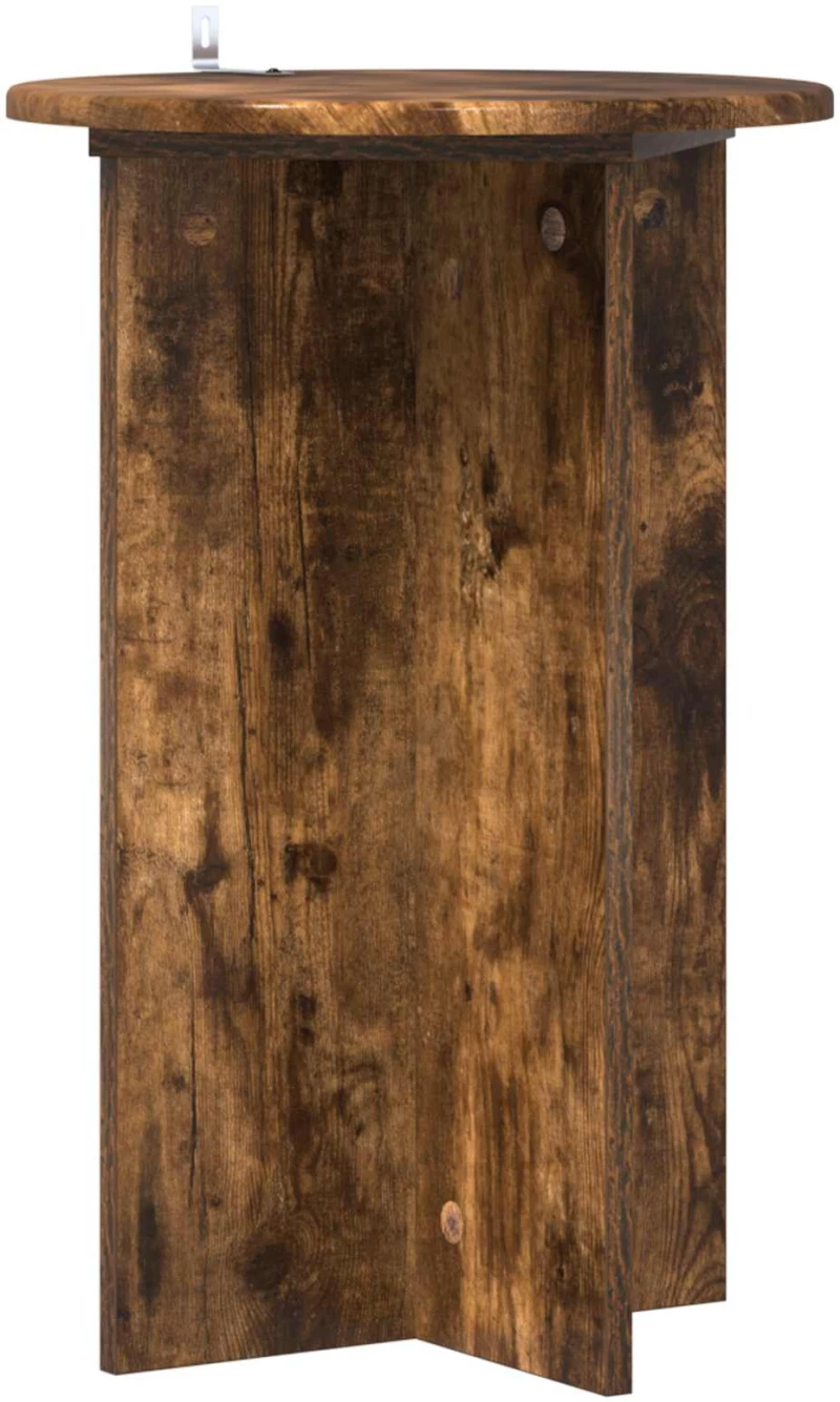 vidaXL Βάση φυτών 2 pcs Καπνισμένο Ξύλο Δρυός Ø40 x 60 εκ.