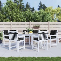 vidaXL Σετ Μαξιλαριών για Χαμηλή Πολυθρόνα 6 pcs Μελανζέ Μαύρο