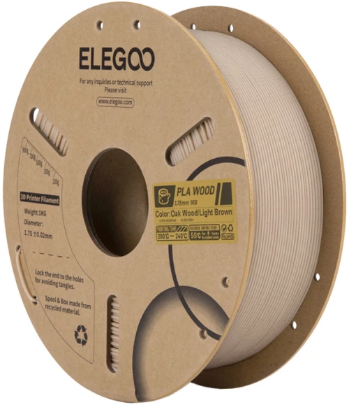 PLA Wood filament (ανοιχτόχρωμη δρυς)
