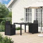 vidaXL Καρέκλες Εστιατορίου Κήπου 2 pcs Ανθρακί 53 x 47 x 88,5 εκ PP