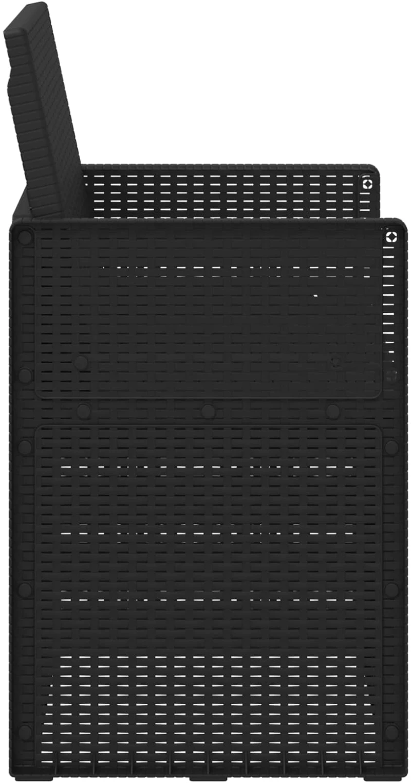 vidaXL Καρέκλες Εστιατορίου Κήπου 2 pcs Ανθρακί 53 x 47 x 88,5 εκ PP