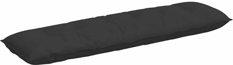 vidaXL Μαξιλάρι Πλάτης Μαύρο 180 x 50 εκ. Ύφασμα Μικροΐνας