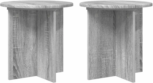 vidaXL Βάση φυτών 2 pcs Γκρι Sonoma 40 x 40 x 40 cm Επεξεργασμένο Ξύλο